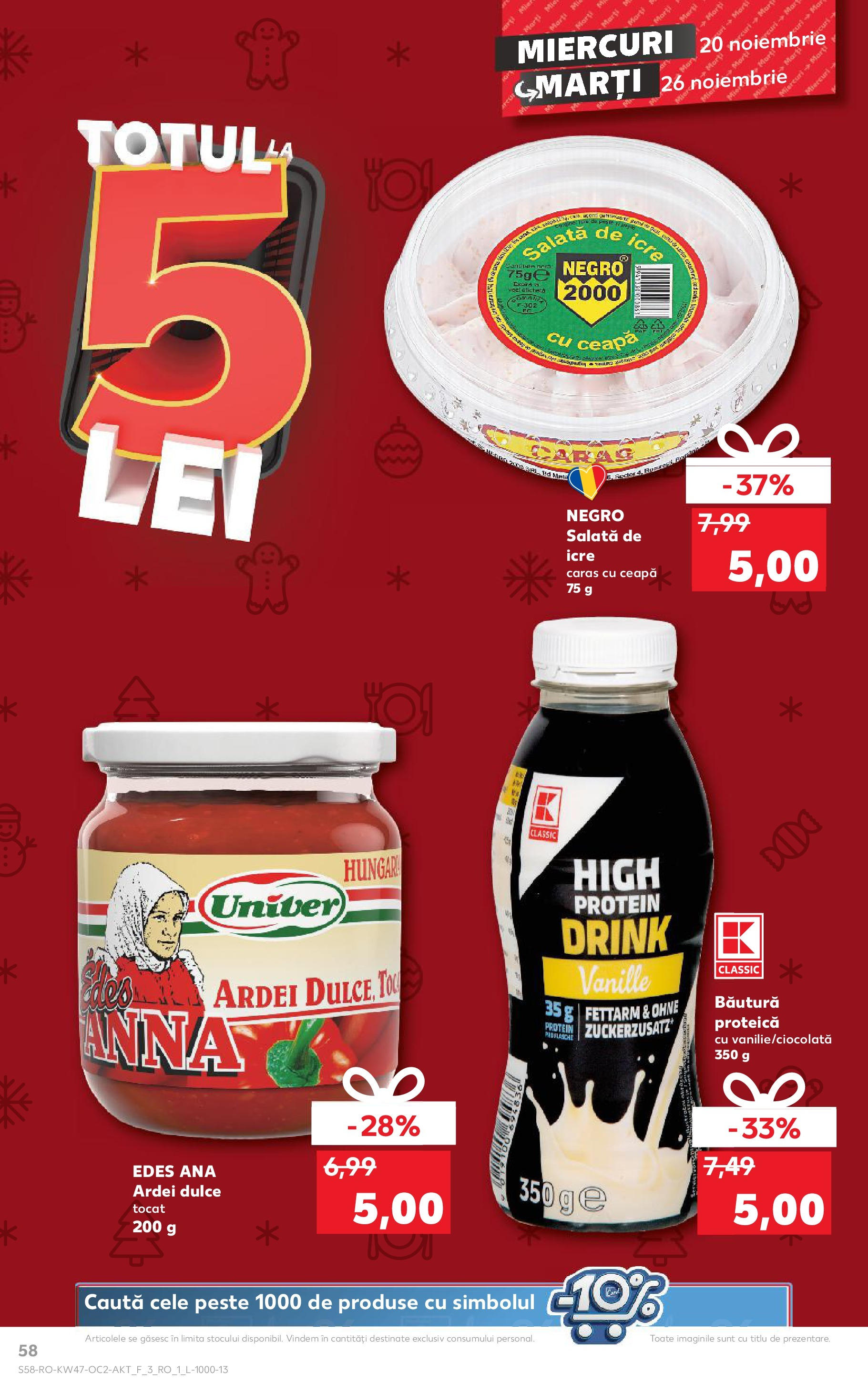 Catalog Kaufland CRĂCIUN de la 20.11.2024 | Pagină: 58 | Produse: Ardei, Pește, Salată, Ceapă