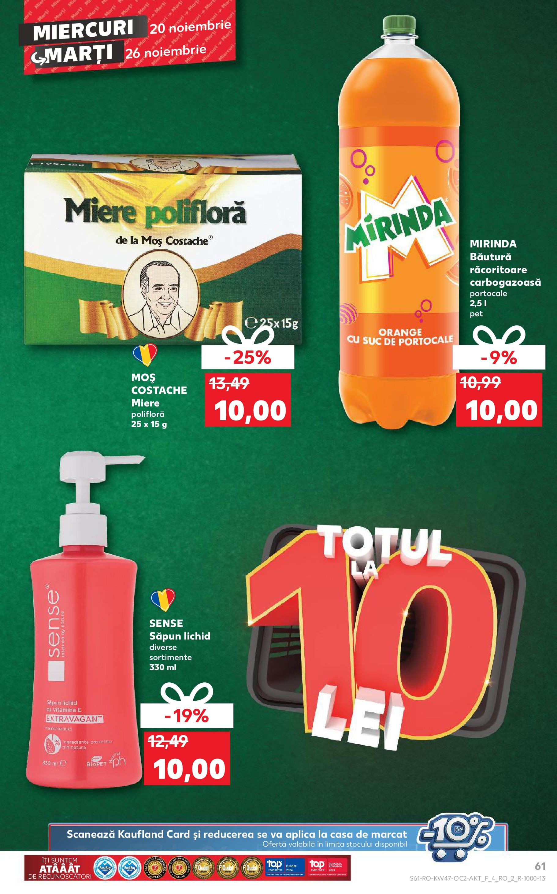 Catalog Kaufland CRĂCIUN de la 20.11.2024 | Pagină: 61 | Produse: Miere polifloră, Săpun, Portocale, Săpun lichid