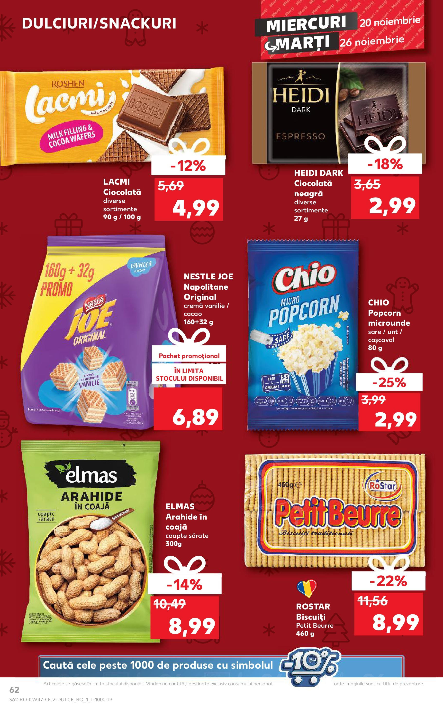 Catalog Kaufland CRĂCIUN de la 20.11.2024 | Pagină: 62 | Produse: Unt, Cacao, Biscuiți, Sare