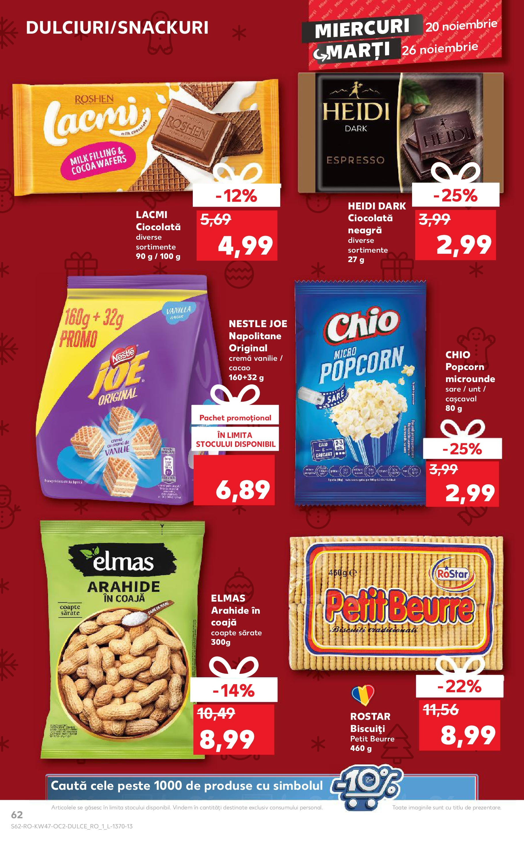 Catalog Kaufland - Bistriţa 20.11.2024 - Revista si Oferta | Pagină: 62 | Produse: Cașcaval, Cremă, Biscuiți, Sare