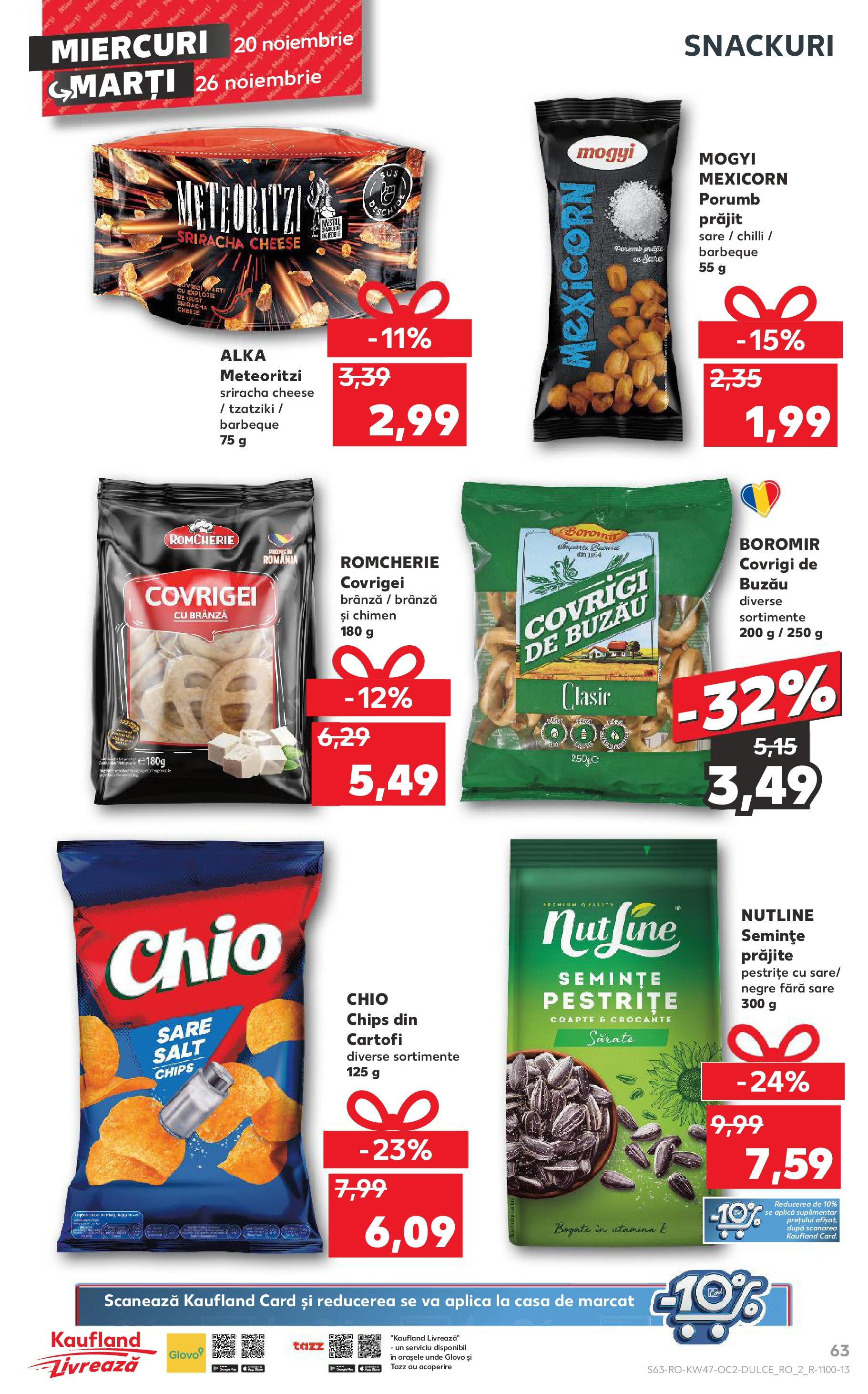 Catalog Kaufland - Sibiu 20.11.2024 - Revista si Oferta | Pagină: 63 | Produse: Semințe, Porumb, Cartofi, Sare