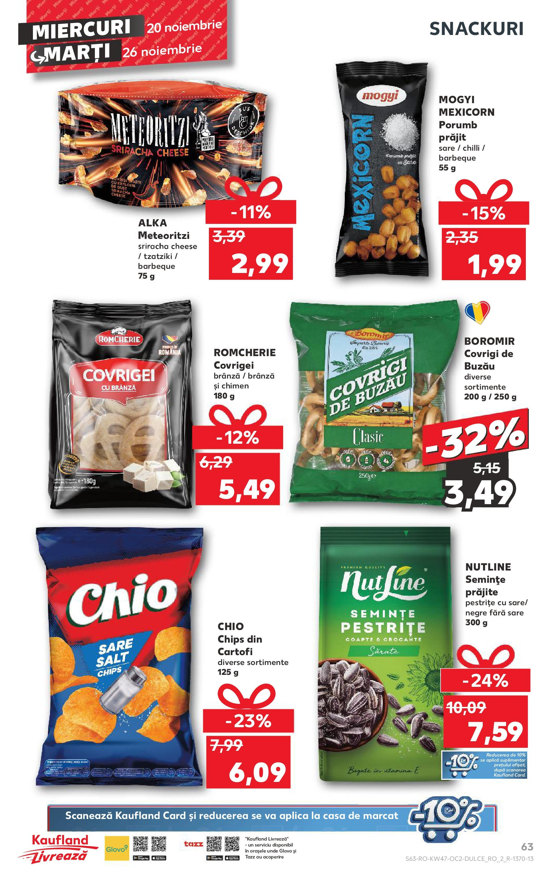 Catalog Kaufland - Bistriţa 20.11.2024 - Revista si Oferta | Pagină: 63 | Produse: Chilli, Semințe, Brânză, Sare