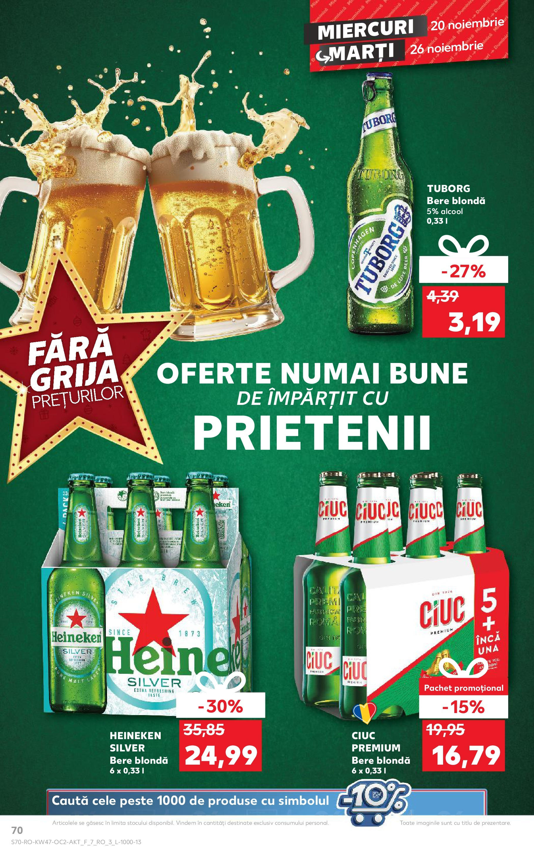 Catalog Kaufland CRĂCIUN de la 20.11.2024 | Pagină: 70 | Produse: Bere, Pește