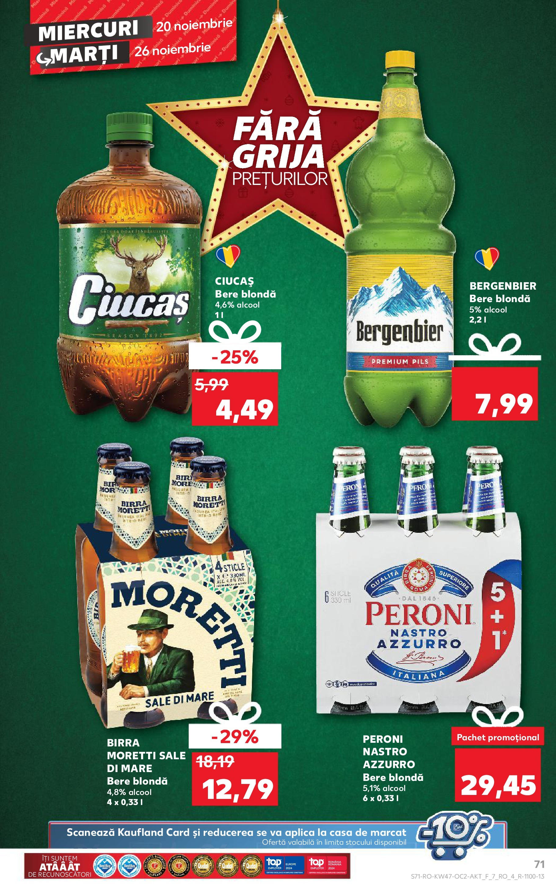 Catalog Kaufland - Ploieşti 20.11.2024 - Revista si Oferta | Pagină: 71 | Produse: Bere