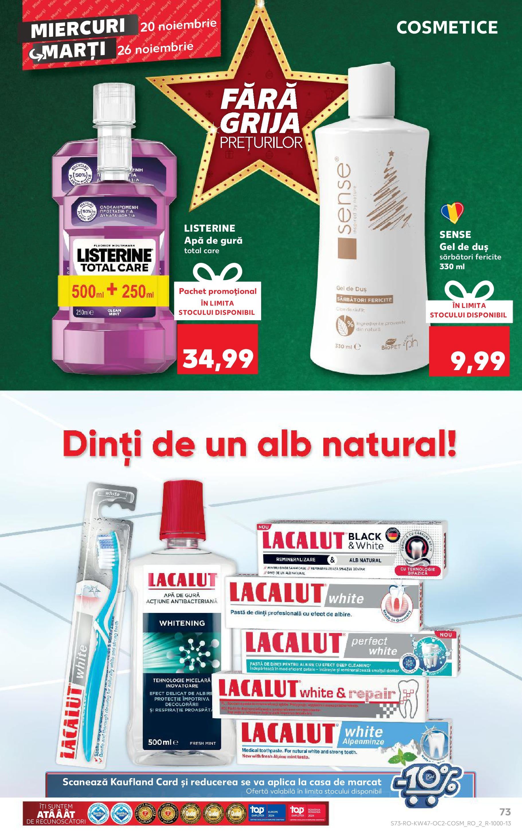 Catalog Kaufland CRĂCIUN de la 20.11.2024 | Pagină: 73 | Produse: Duș, Gel de duș, Pastă de dinți, Apă de gură