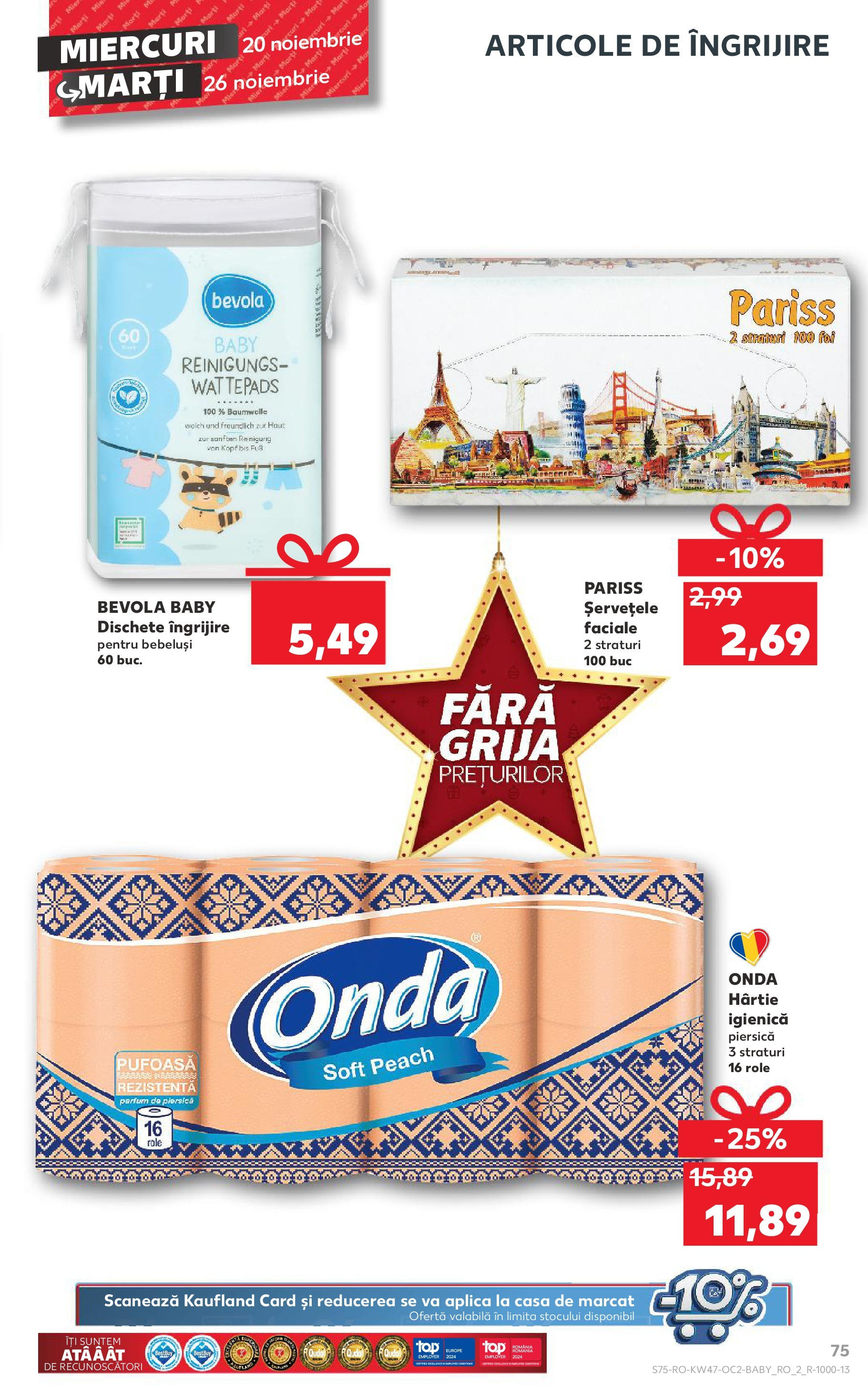 Catalog Kaufland CRĂCIUN de la 20.11.2024 | Pagină: 75 | Produse: Piersică, Role, Parfum