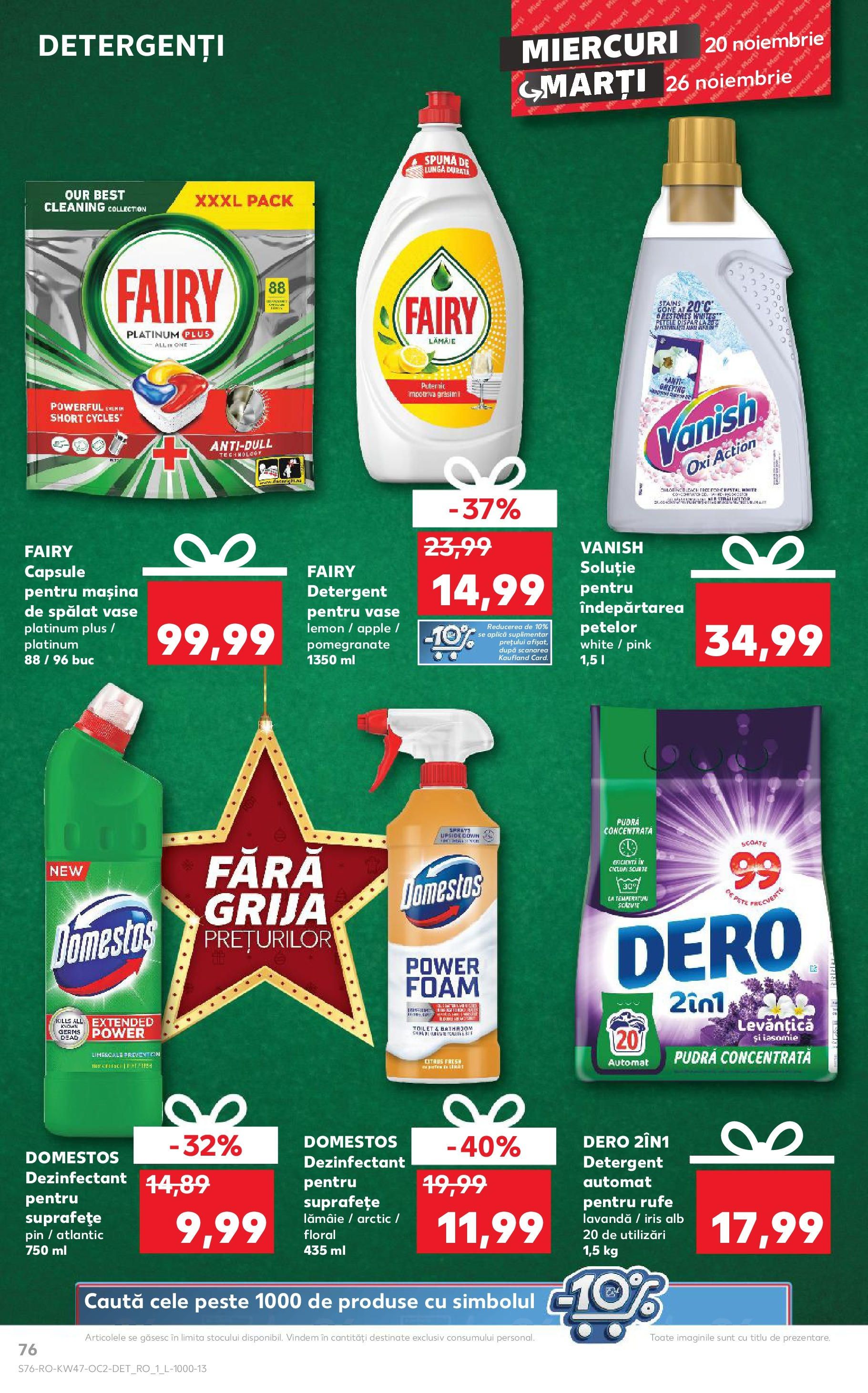 Catalog Kaufland CRĂCIUN de la 20.11.2024 | Pagină: 76 | Produse: Pudră, Apple, Detergent, Lămâie