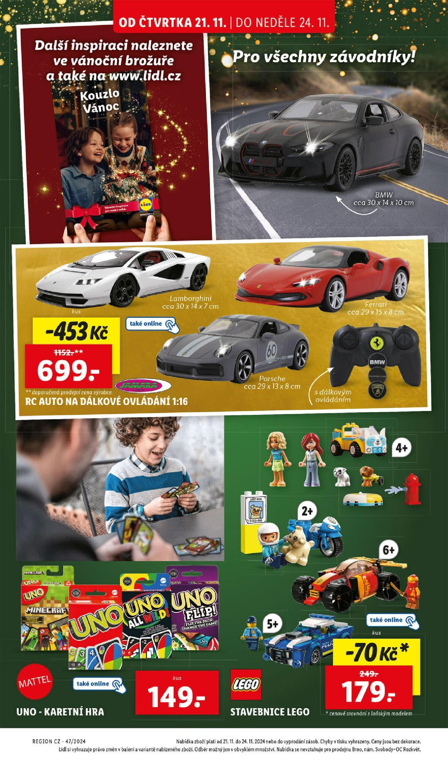 Lidl leták od 21.11.2024 - Nový akční leták | Strana: 52 | Produkty: LEGO, Auto na dálkové ovládání, Stavebnice, Hra