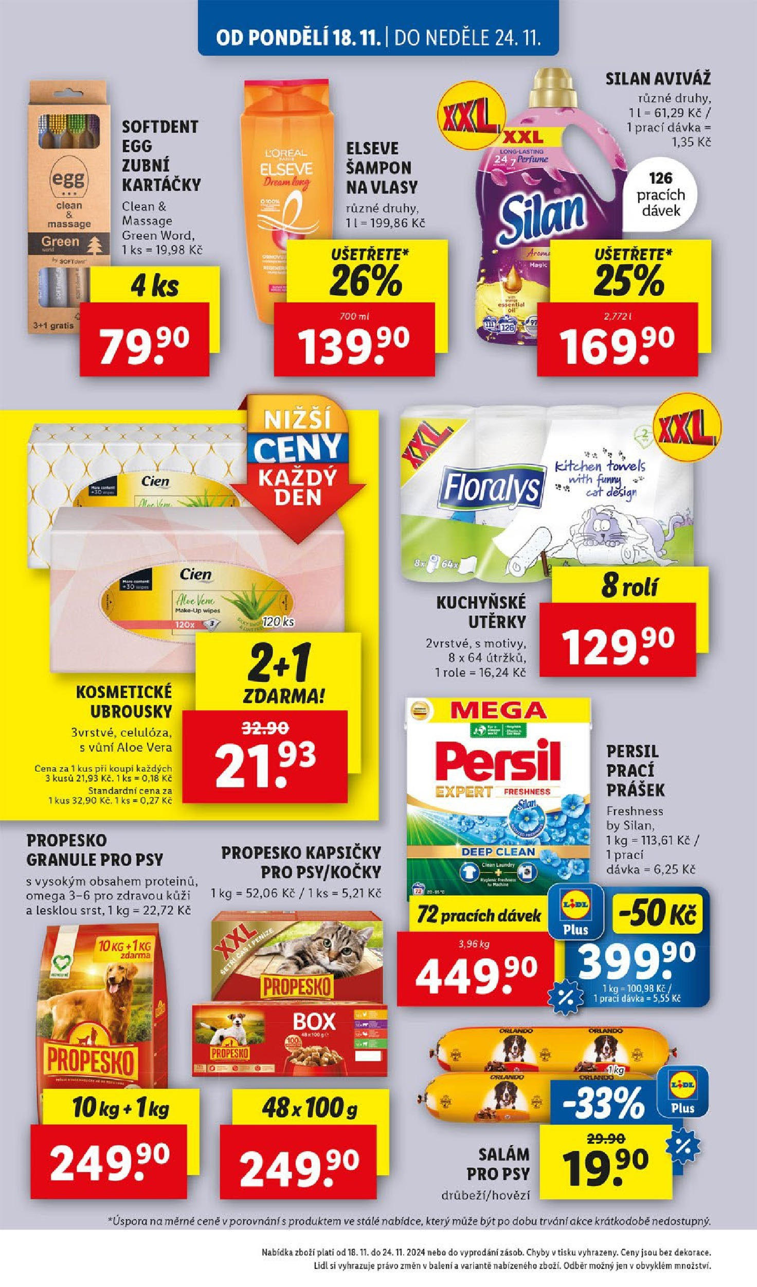 Lidl leták od 18.11.2024 - Nový akční leták | Strana: 42 | Produkty: Aviváž, Granule, Granule pro psy Propesko, Aloe vera