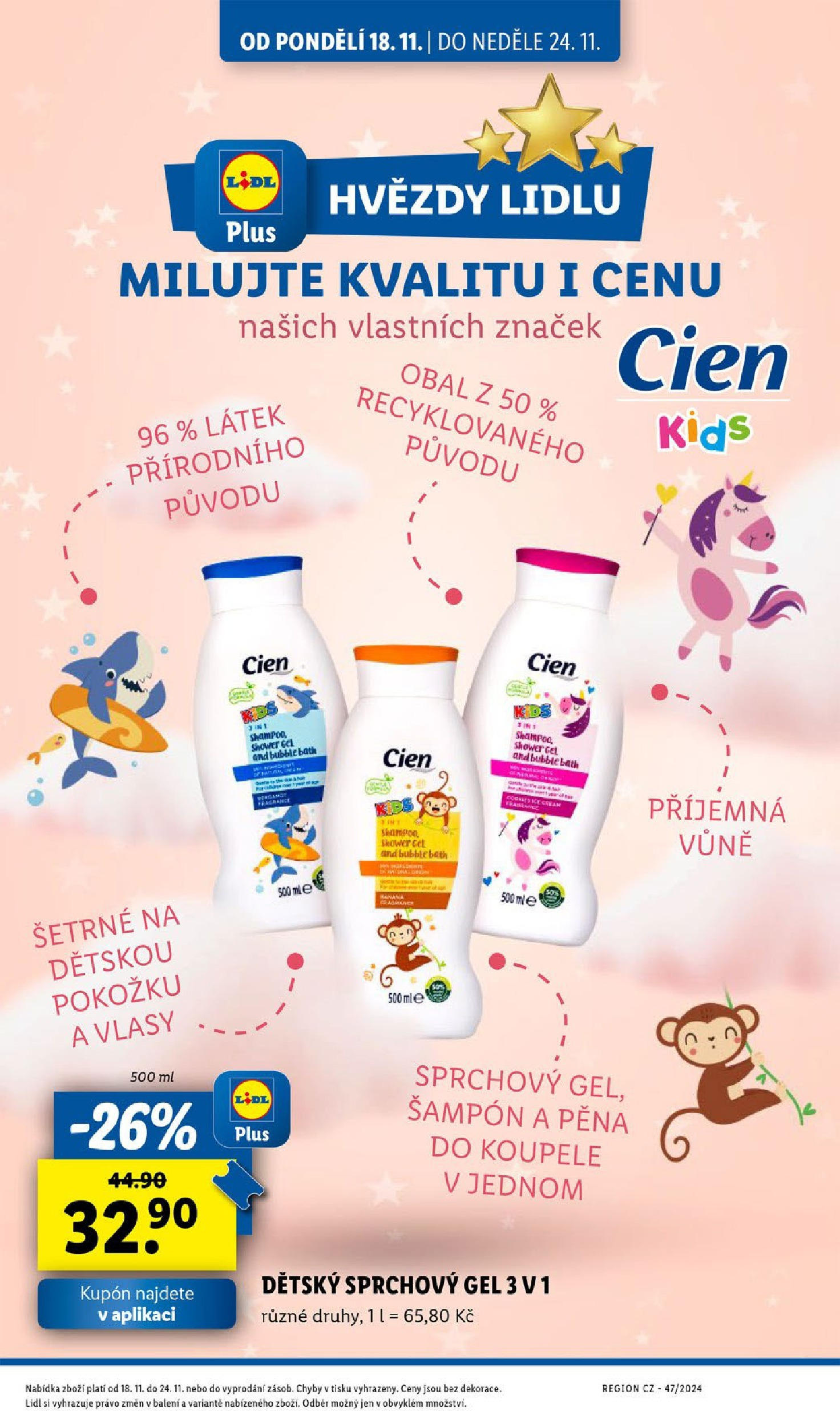 Lidl leták od 18.11.2024 - Nový akční leták | Strana: 59 | Produkty: Sprchový gel, Cien, Šampon