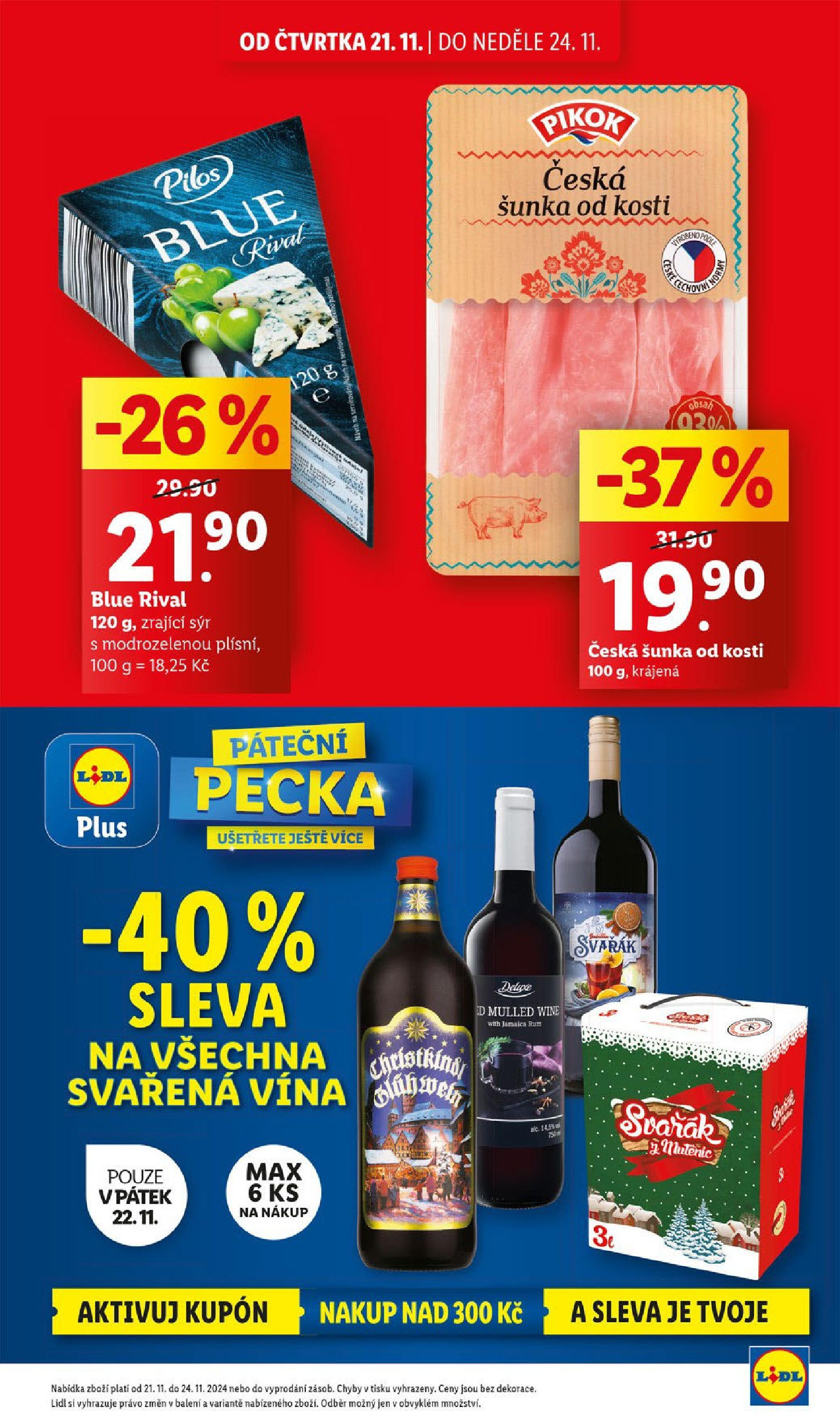 Lidl leták od 21.11.2024 - Nový akční leták | Strana: 3 | Produkty: Šunka od kosti, Šunka, Zrající sýr, Deluxe