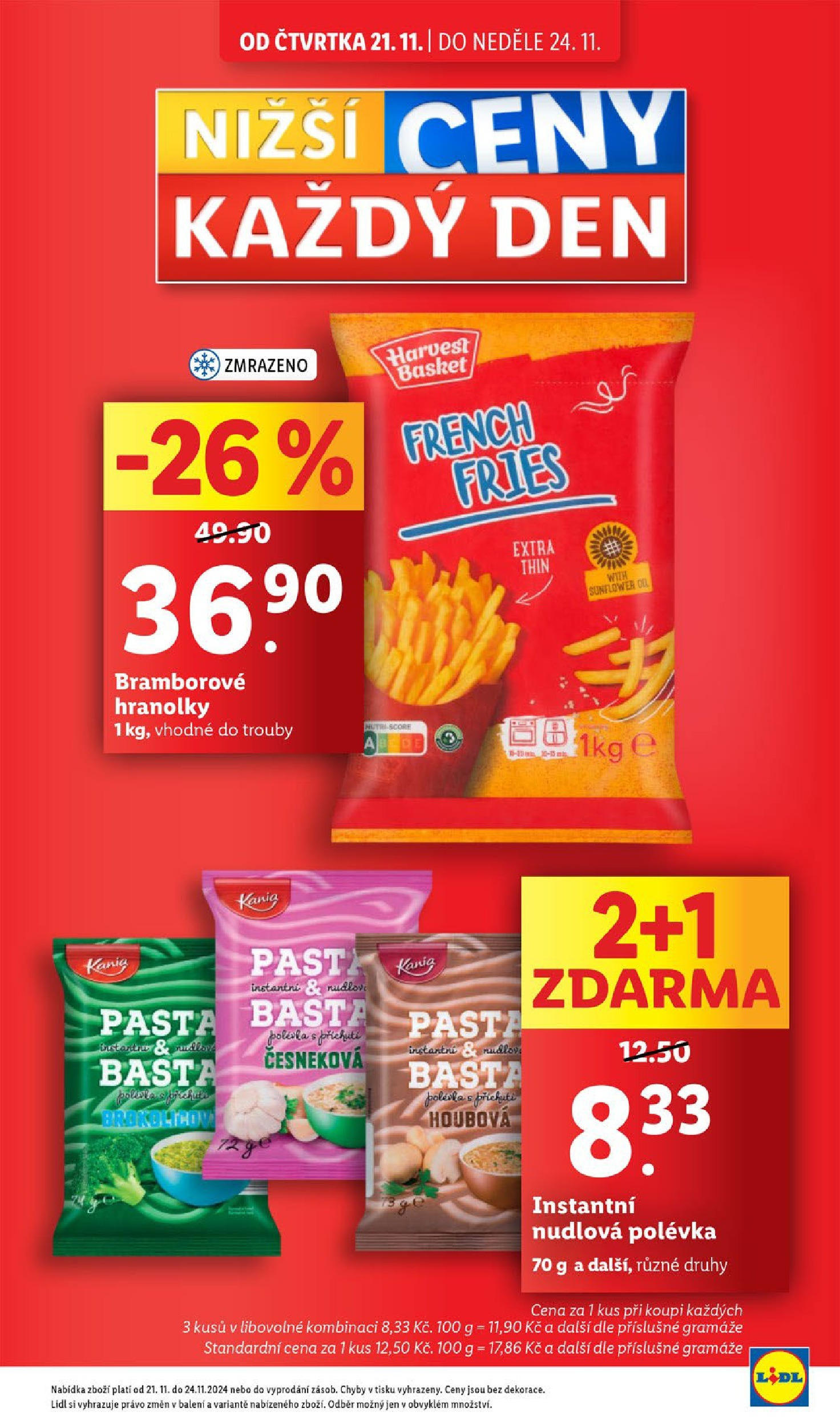 Lidl leták od 21.11.2024 - Nový akční leták | Strana: 7 | Produkty: Hranolky, Bramborové hranolky