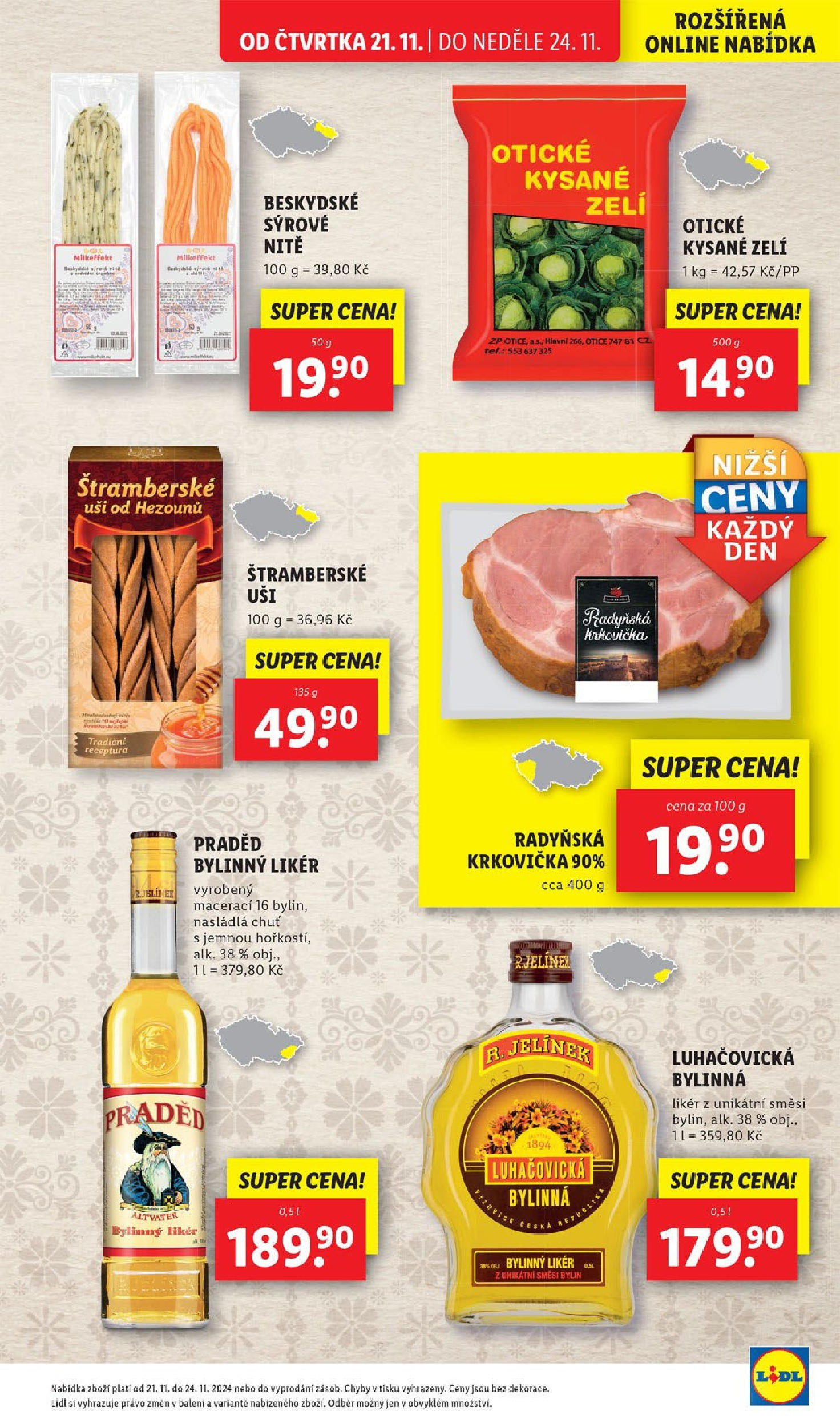 Lidl leták od 21.11.2024 - Nový akční leták | Strana: 25 | Produkty: Zelí, Otické kysané zelí, Likér, Jelínek