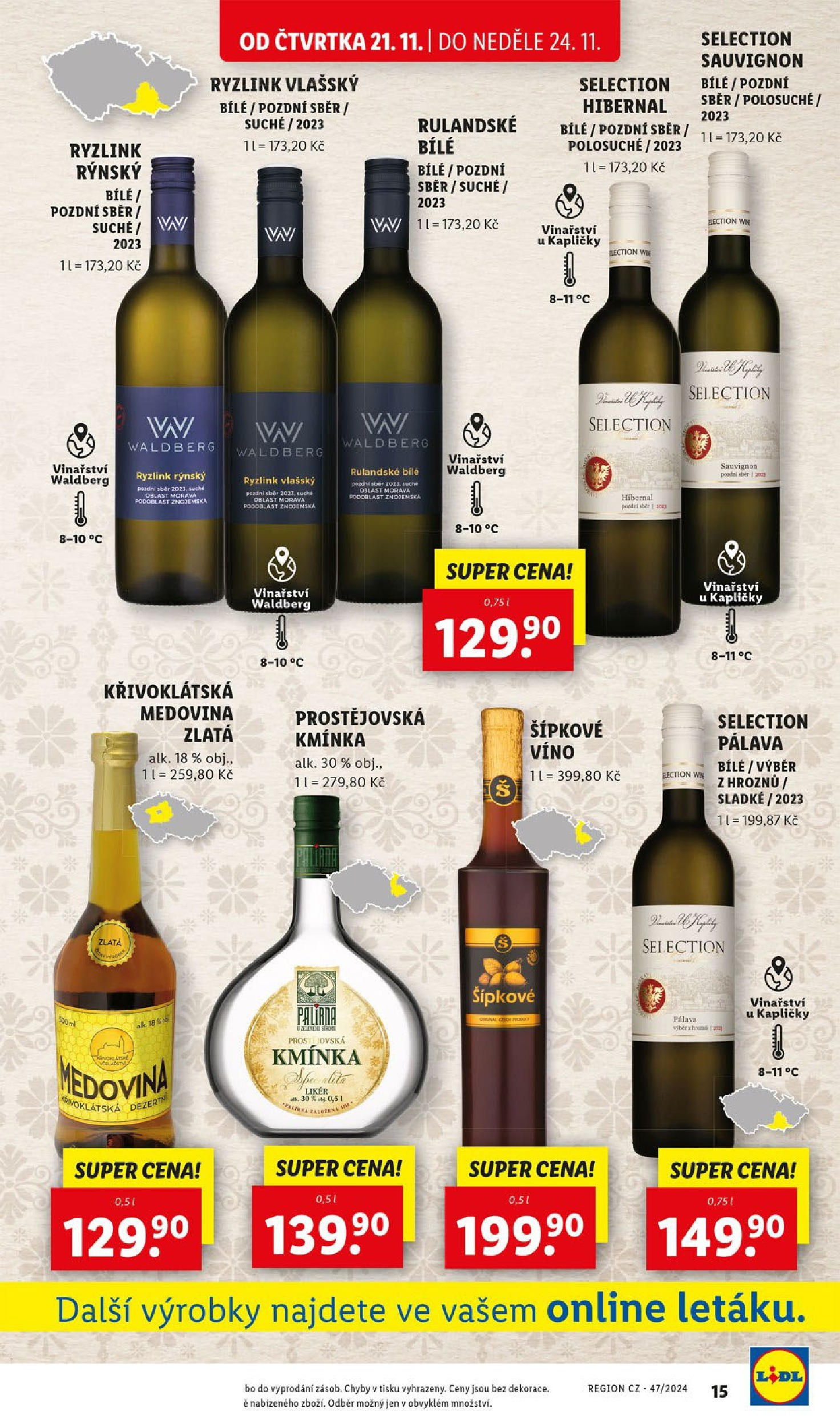 Lidl leták od 21.11.2024 - Nový akční leták | Strana: 26 | Produkty: Víno, Medovina, Likér