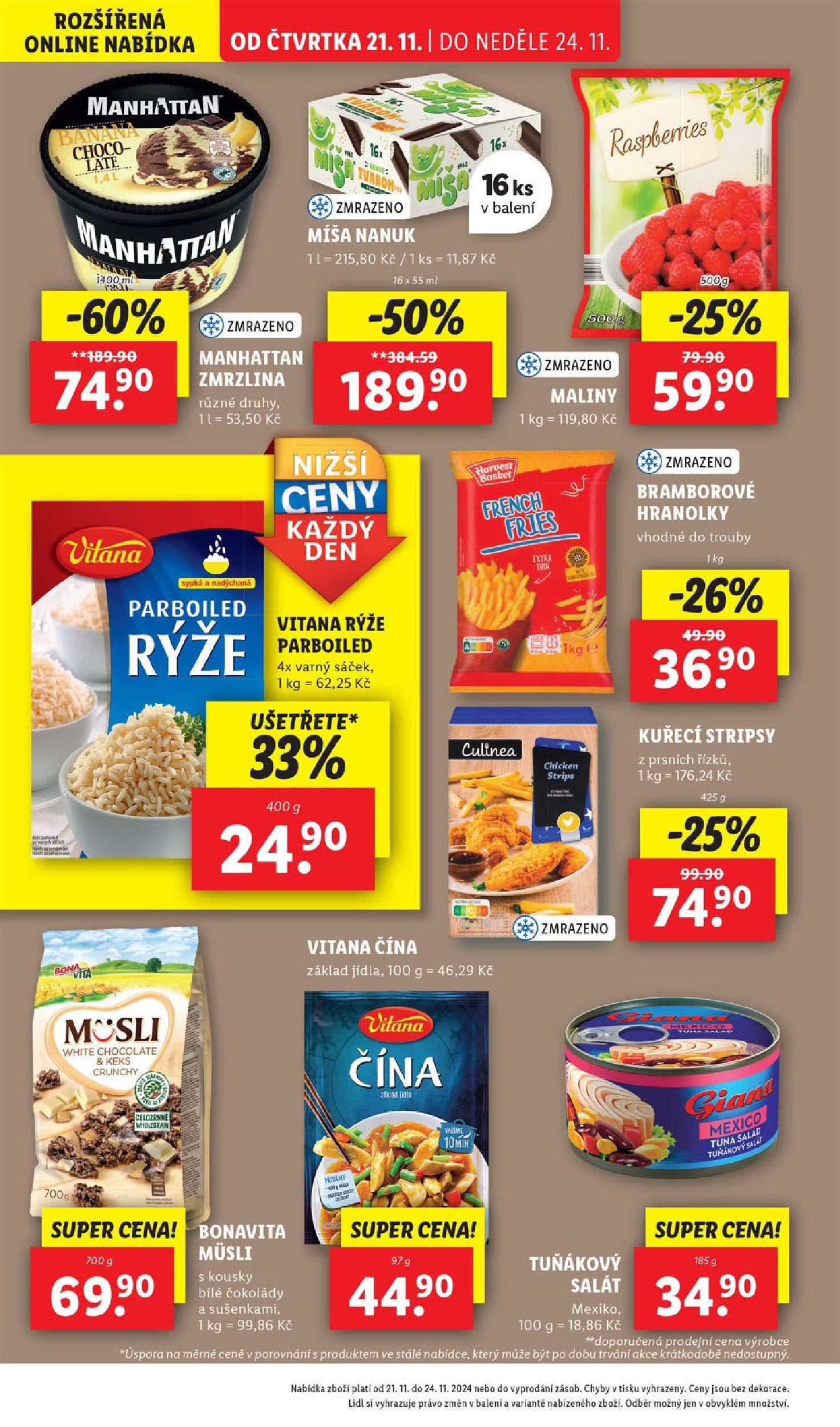 Lidl leták od 21.11.2024 - Nový akční leták | Strana: 34 | Produkty: Nanuk, Rýže, Rýže parboiled, Manhattan