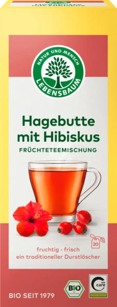 LEBENSBAUM Früchtetee Hagebutte & Hibiskus (20 Beutel)