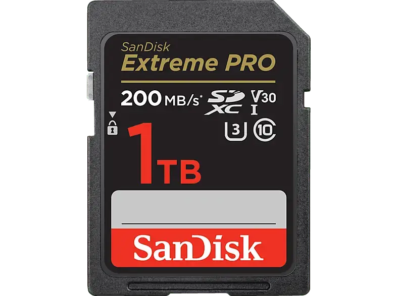 SandISK 1TB Extreme pro SDXC Karte + RescuePro Deluxe bis zu 200 MB/s UHS-I Class 10 U3 V30; Speicherkarte