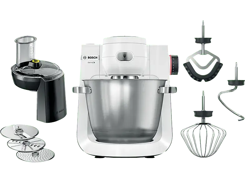 Bosch MUMS6EW13D K&uuml;chenmaschine White (R&uuml;hrsch&uuml;sselkapazit&auml;t: 5,5 l, 1600 Watt)