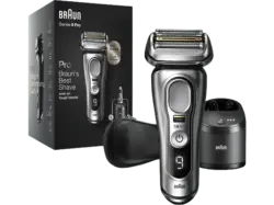 Braun 9467CC Series 9 Pro Nass- und Trockenrasierer Wet&Dry Silber (inkl. 5in1 SmartCare Center) (Akkubetrieb, Silber, Wet & Dry)