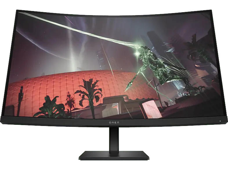 HP Omen 32c Curved Gaming Monitor, 31.5 Zoll, WQHD, 165Hz, 1ms, VA-Panel, 400cd, 90% DCI-P3, Schwarz