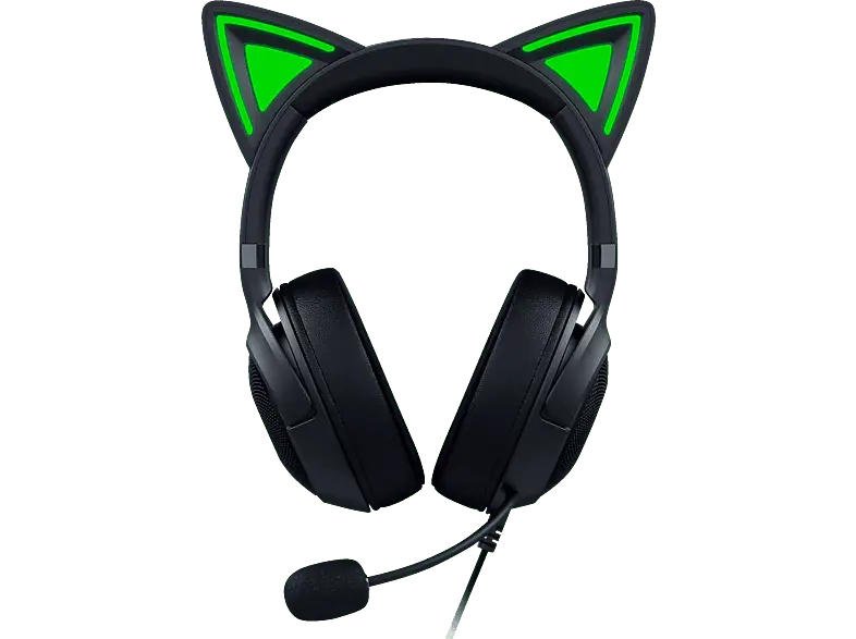 RAZER Kraken Kitty V2 Gaming Headset, Over-Ear, USB-A, 32 Ohm, 40mm Treiber, Schwarz