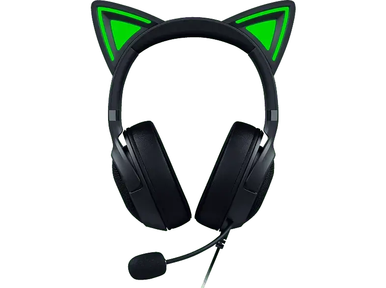 RAZER Kraken Kitty V2 Gaming Headset, Over-Ear, USB-A, 32 Ohm, 40mm Treiber, Schwarz