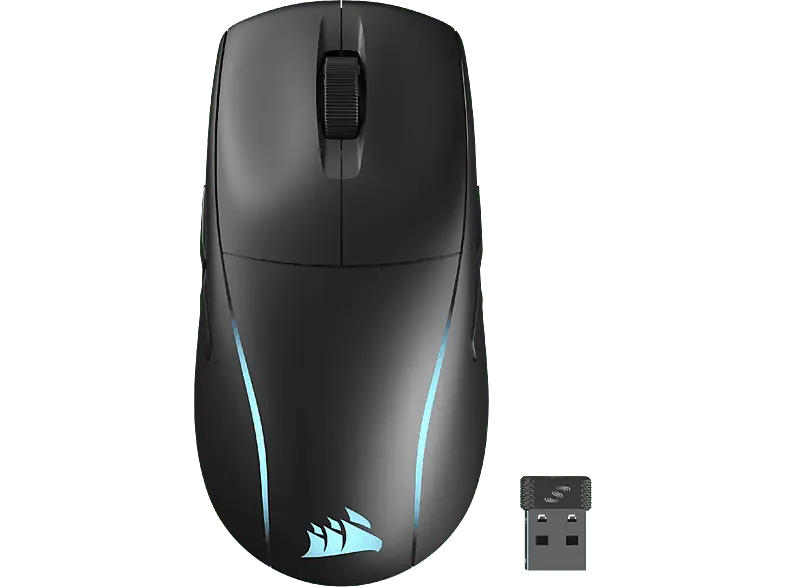 CORSAir M75 Wireless Gaming Maus, 26000dpi, 1000Hz , USB-C/Bluetooth, USB-A Reciever, Schwarz