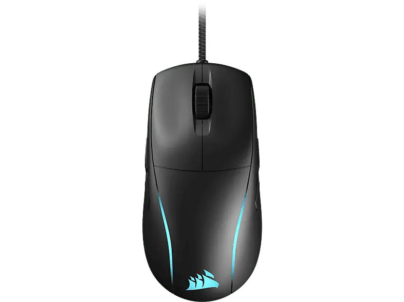 CORSAir M75 Lightweight RGB Gaming Maus, 26000dpi, 8000Hz, USB-A Kabelgebunden, 50G, Schwarz