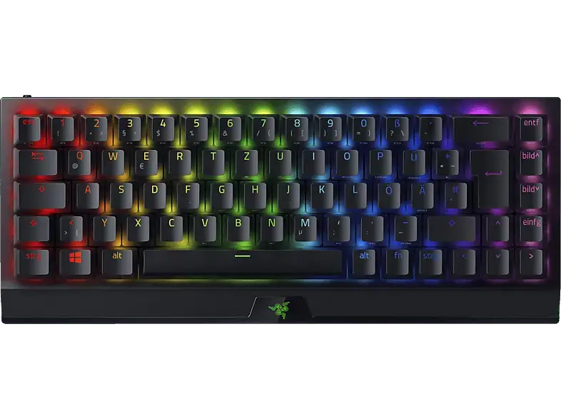 RAZER Gaming Tastatur BlackWidow V3 Mini HyperSpeed, RAZER Yellow, USB/Bluetooth, qwertz, Schwarz