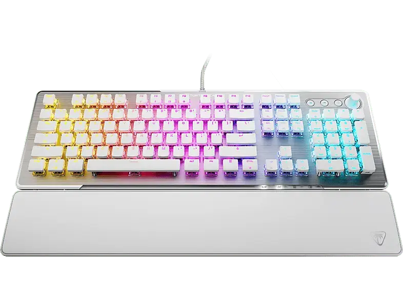 TURTLE beach Vulcan II Gaming Tastatur, Linear, Titan Mechanisch Rot, USB, qwerzt, Weiß