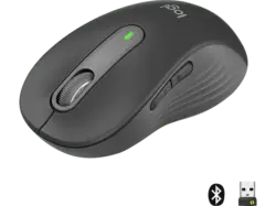 LOGITECH M650 Signature Kabellose Maus (große Hände), Bluetooth, Grafit