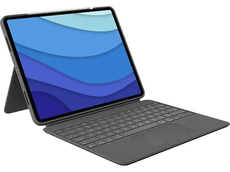 LOGITECH Tastatur-Case Combo Touch für iPad Pro 12.9" (5. Gen), DE, Grau