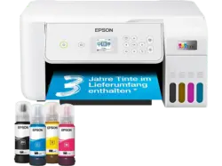 EPSON EcoTank ET-2876, Multifunktionsdrucker, WLAN, Tintendruck, Weiß, Tintentank