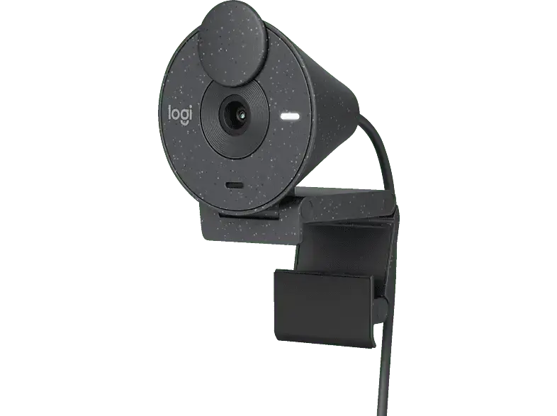 LOGITECH Brio 300 Full-HD-Webcam mit 1080p Beleuchtungskorrektur und Geräuschunterdrückung, USB, Grafit