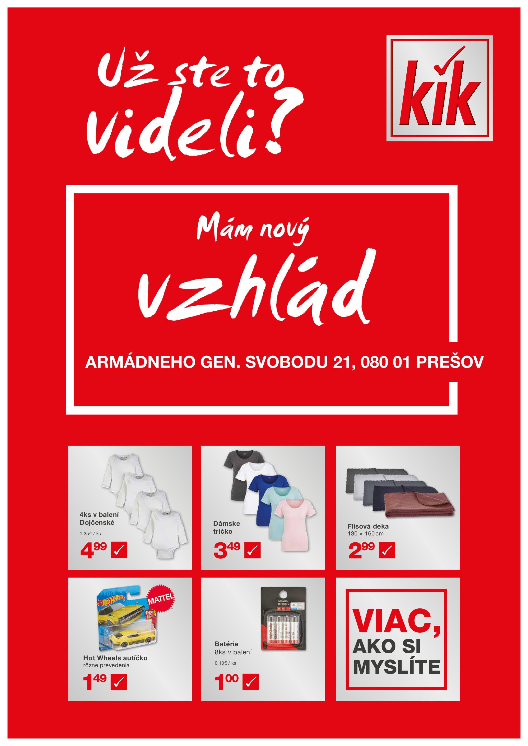 Aktuálny KIK KiK: Mám nový vzhlád od 16.12.2024 > Nový online výpredaj