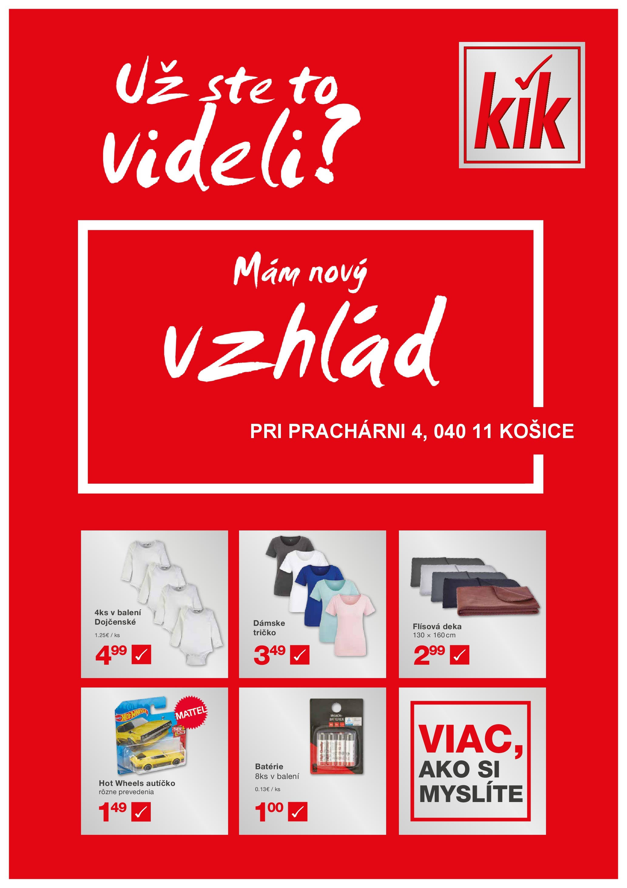 Aktuálny KIK KiK: Mám nový vzhlád od 16.12.2024 > Nový online výpredaj