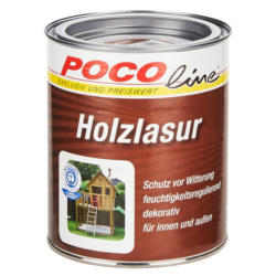 POCOline Acryl Holzlasur nussbaum seidenglänzend ca. 0,75 l