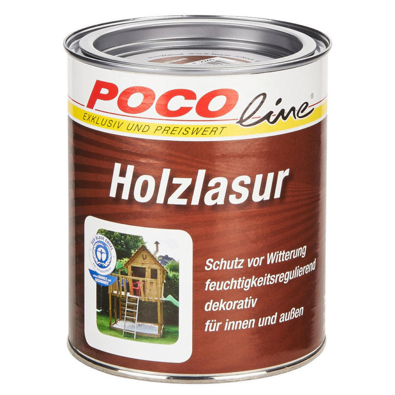 POCOline Acryl Holzlasur nussbaum seidenglänzend ca. 0,75 l