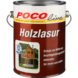 POCOline Acryl Holzlasur nussbaum seidenglänzend ca. 2,5 l