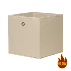 Stoffbox beige B/H/T: ca. 32x32x32 cm