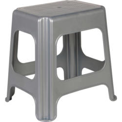 keeeper Hocker silber B/H/L: ca. 33,5x42,5x41 cm