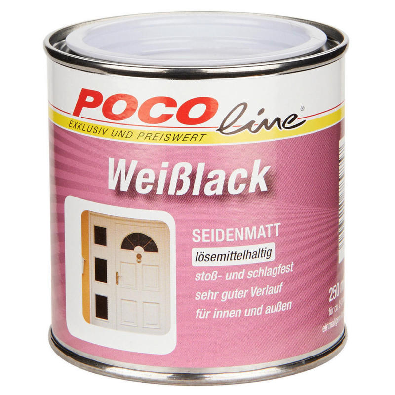 POCOline Weißlack weiß seidenmatt ca. 0,25 l