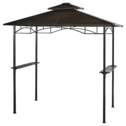 Grasekamp Grill-Pavillon BBQ Hardtop braun Alu B/H/L: ca. 240x245x150 cm