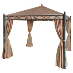 Grasekamp Pavillon Rom beige Stahl B/H/L: ca. 300x270x300 cm