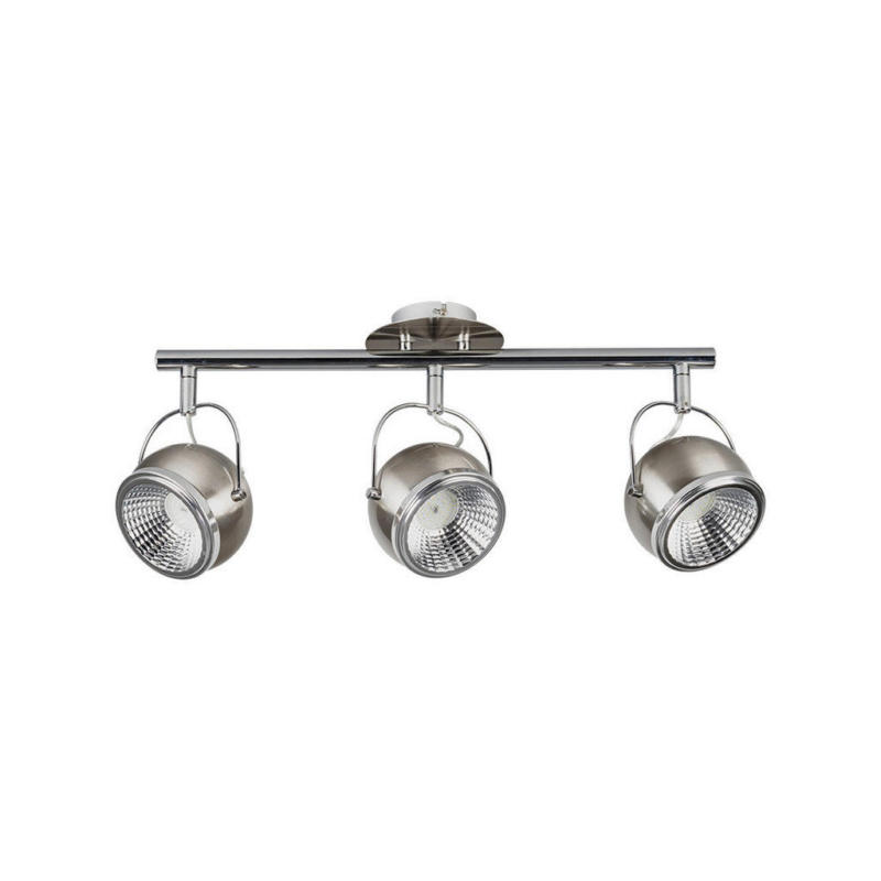 SPOT Light Spotbalken 2686387 nickel matt Chrom Metall B/H/T: ca. 52x23x13 cm GU10 3 Brennstellen