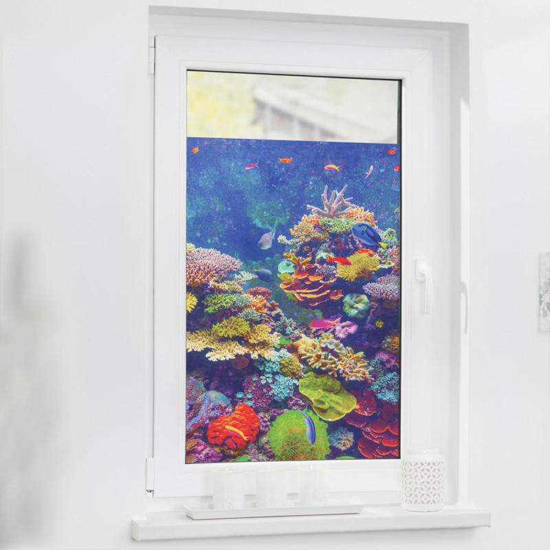 LICHTBLICK Fensterfolie Aquarium Meer Aquarium bunt B/L: ca. 50x100 cm