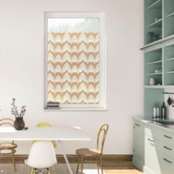 LICHTBLICK Fensterfolie Zig Zag Floral Zig Zag blau B/L: ca. 50x100 cm