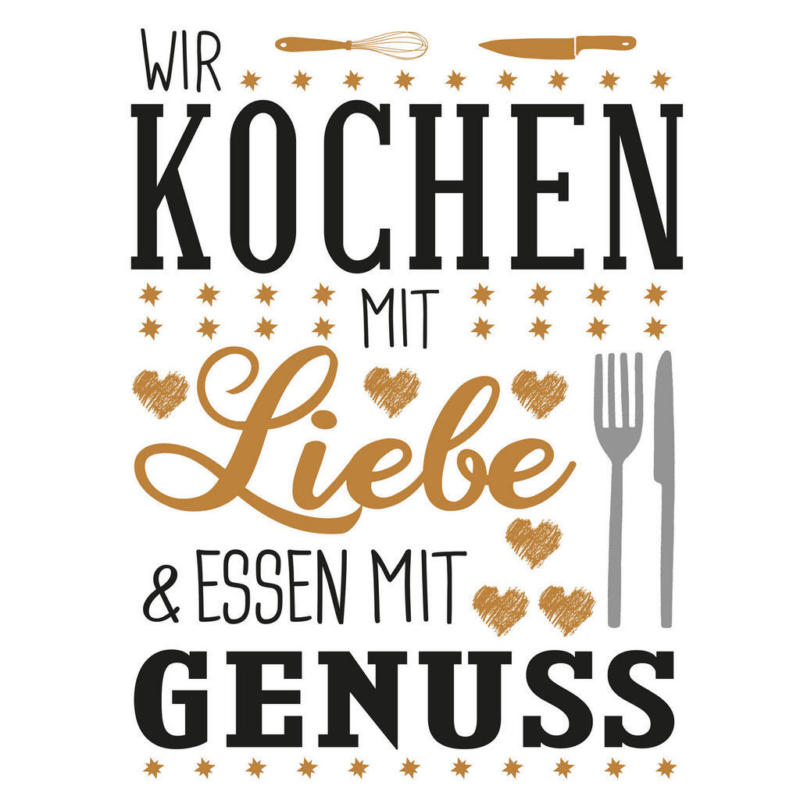 Dekosticker Spruch bunt B/L: ca. 50x70 cm 2 tlg.