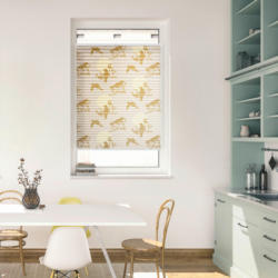 Spannplissee Moon Birds beige B/L: ca. 70x130 cm