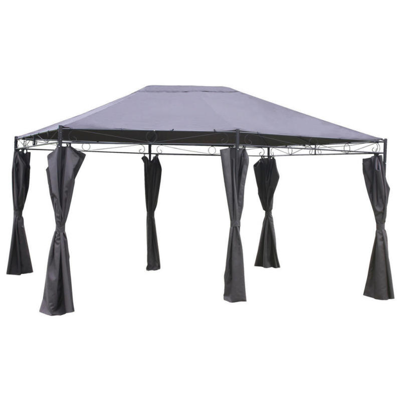 POCOline Pavillon anthrazit Stahlrohr B/H/L: ca. 400x270x300 cm